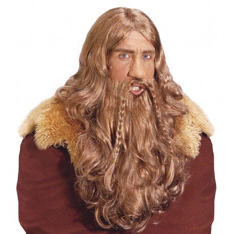 Peluca vikingo con barba