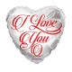 Globo corazon blanco san valentin I love you 46 cm