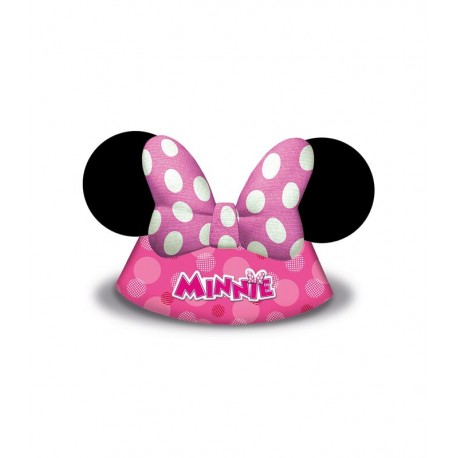 Gorros cumpleanos Minnie Mouse 6 uds
