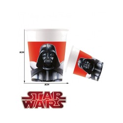 Vasos cumpleanos Star Wars 8 uds papel