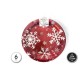 Plato rojo copo de nieve 23 cm 6 uds