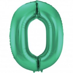 Globo numero en color verde de 86 cm para helio o aire