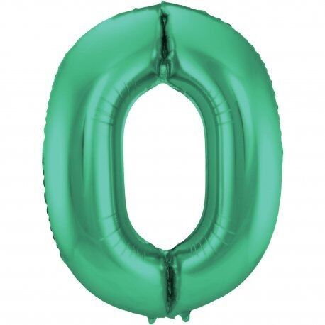 Globo numero en color verde de 86 cm para helio o aire