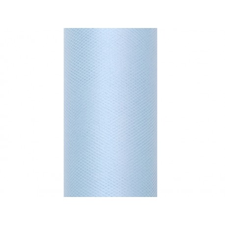 Tul azul claro rollo de 9 mt x 15 cm para decoraciones