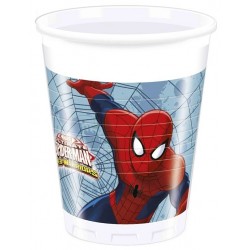 Vasos spiderman ultimate 8 unidades fiesta