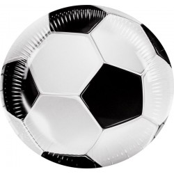 Platos balon de futbol 10 uds 23 cm