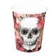 Vasos calavera catrina rosas 10 uds