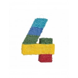 Piñata numero 4 Multicolor 50 cm