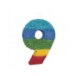 Piñata numero 9 Multicolor 50 cm