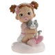 Figura bebe nina con gato bautizo