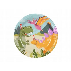 Platos dinosaurios para cumpleaños 10 uds 23 cm
