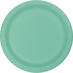 Platos verde menta 8 uds de 20 cm carton