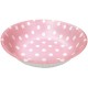 Bol rosa lunares blancos 6 uds 15 cm