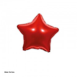 Globo estrella roja foil de 45 cm