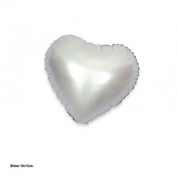 Globo corazon plata 45 cm foil