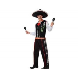 Disfraz mariachi negro mejicano talla xl