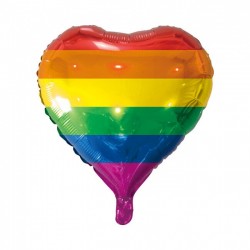Globo corazon arcoiris orgullo 46 cm