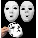 Mascara blanca decorable en plastico