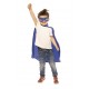 Set superheroe capa y antifaz azul