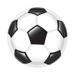 Platos balon de futbol 8 uds de 23 cm
